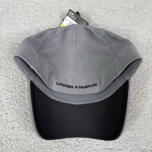 Under Armour Hat Cap Mens M/L Gray Black Logo UA Blitzing 3.0 Stretch Fit NWT - Picture 4 of 9